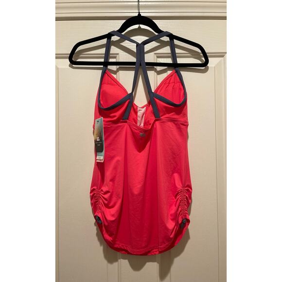 Beach House Sport Maya Tank in Calypso Racer Back Size 10 NWT Ruched Extra Long - Picture 7 of 10